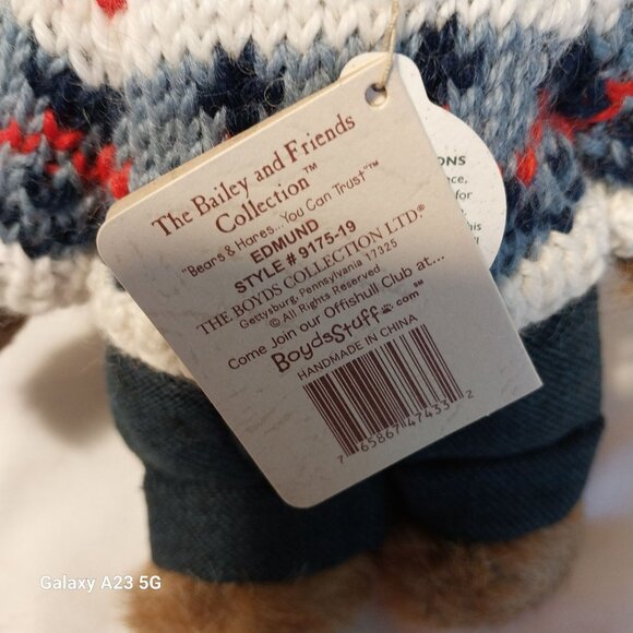 The Boyds Collection Ltd. Bailey & Friends Bear In Sweater & Pants - Picture 5 of 7